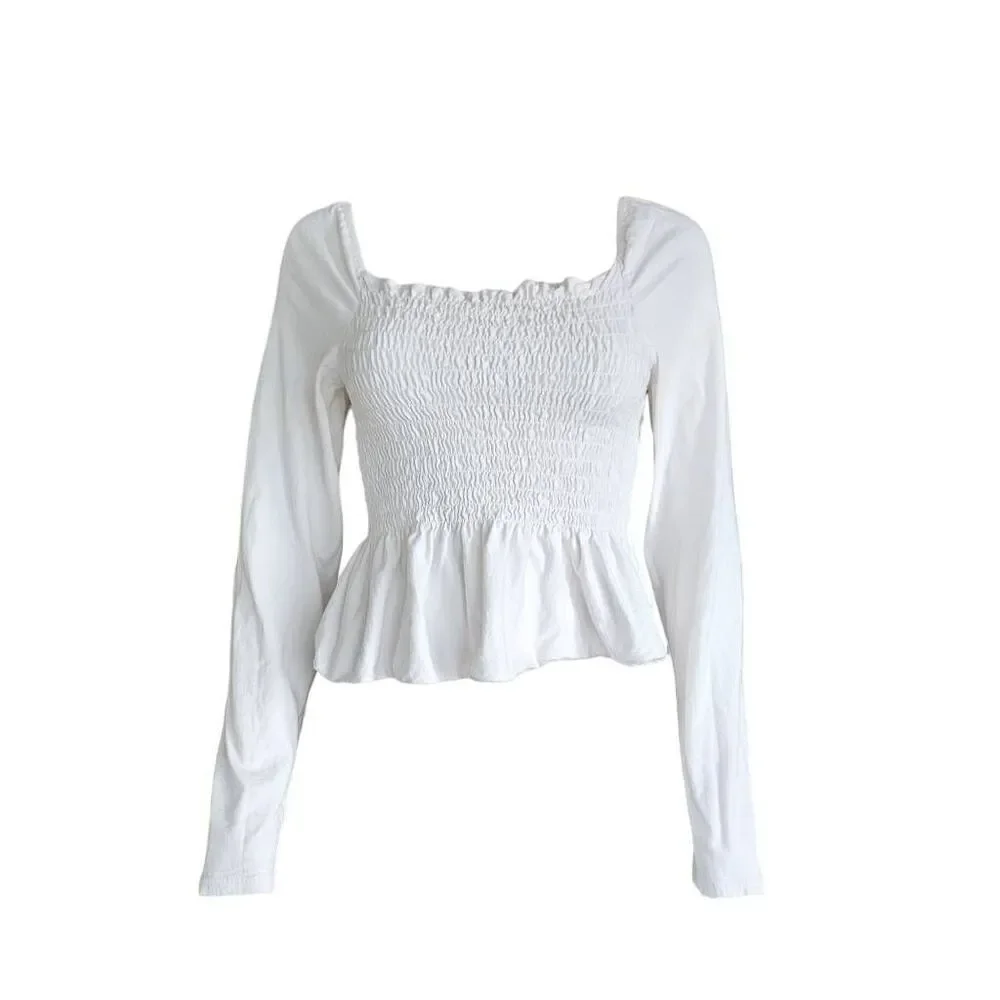 coquette milkmaid blouse